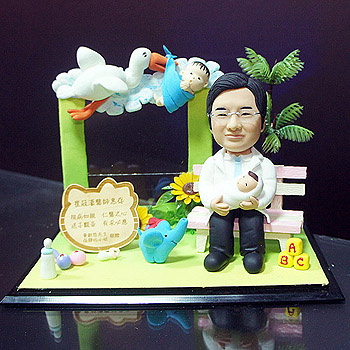 婦產科醫生相框公仔場景組(含防塵框)